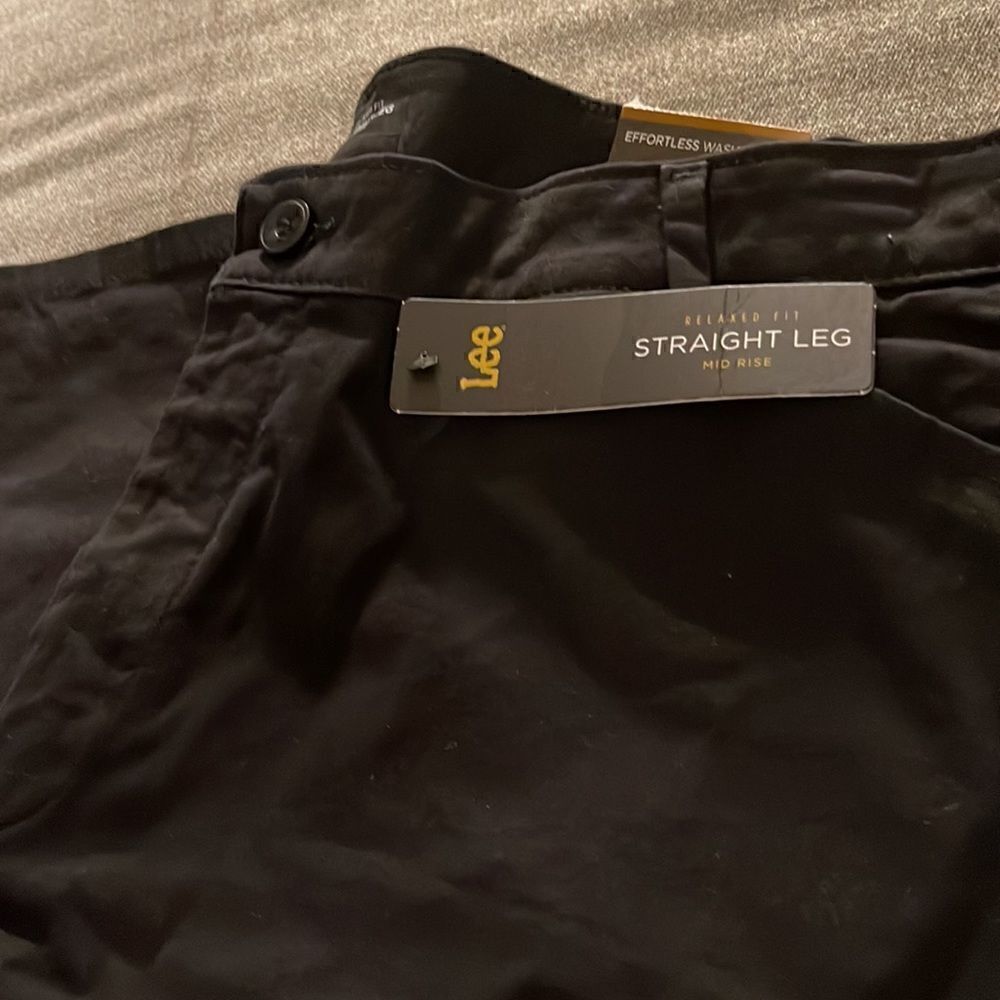 Lee Relaxed Fit Straight Leg Twill Pants Black - Picture 7 of 7
